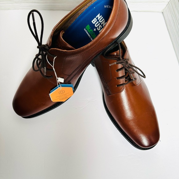 Nunn Bush Baxter Plain Toe Leather Oxfords Men's Cognac Sz 9 - Picture 5 of 6